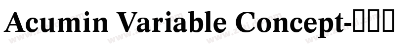 Acumin Variable Concept字体转换
